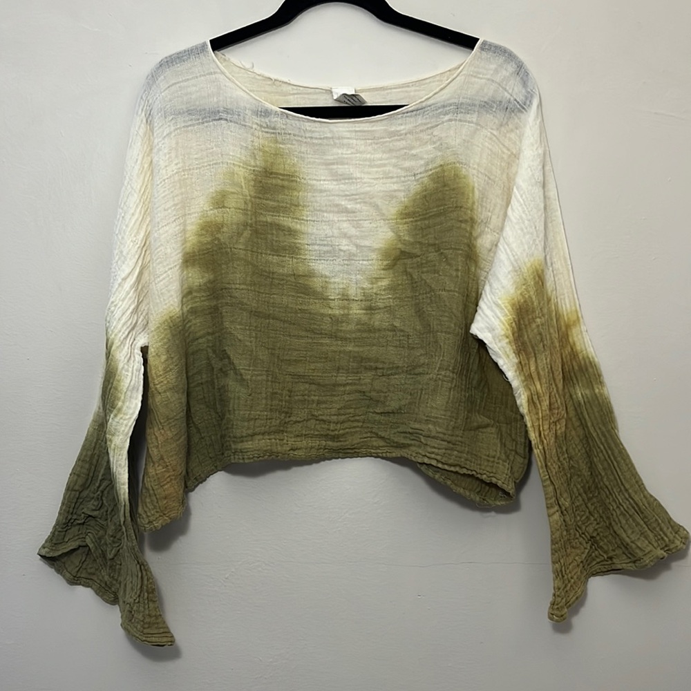 La Unitalla - Army green & cream top - M - Used Condition